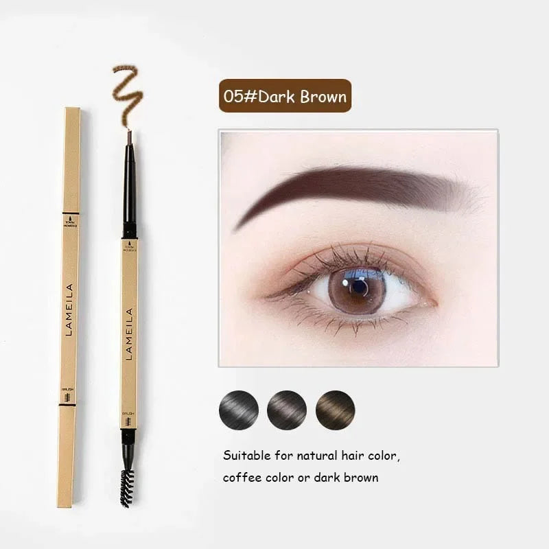 Double‑Head Brow Pencil & Brush – Long‑Wear, Smudge‑Proof Eyebrow Pen for Defined Brows