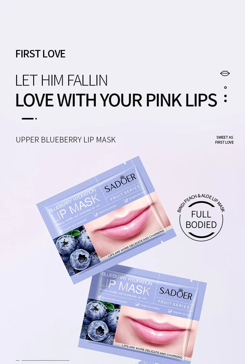 Fruits Lip Mask Moisturizing Nourishing Collagen Lip Patches Plump