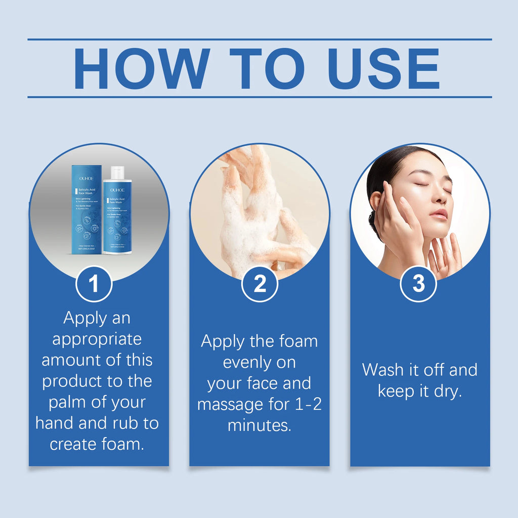 Acne‑Fighting Salicylic Acid Face Wash – Hydrating, Moisturizing & Pore‑Purifying