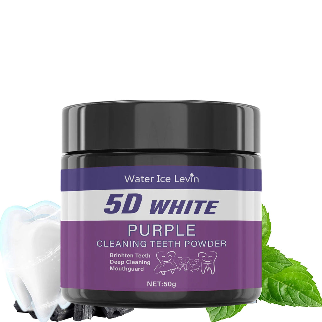 Purple Whitening Tooth Powder – Deep Clean & 5‑Day Brightening