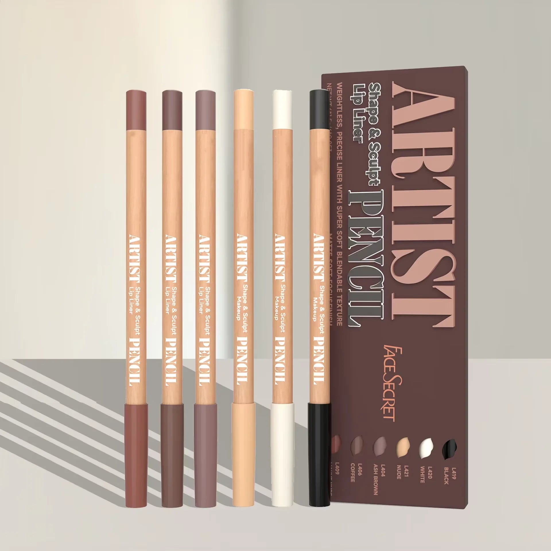 Face Secret Sculpt Lip Liner Set – Soft Matte Precision