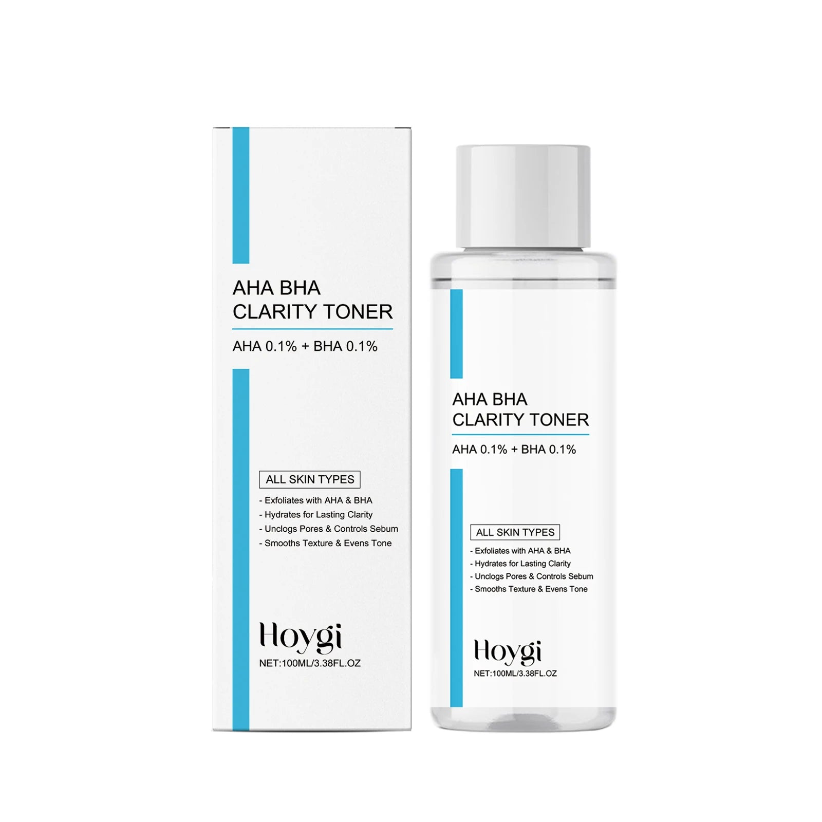 AHA BHA Gentle Exfoliating Toner — Pore Refining & Hydrating Facial Essence