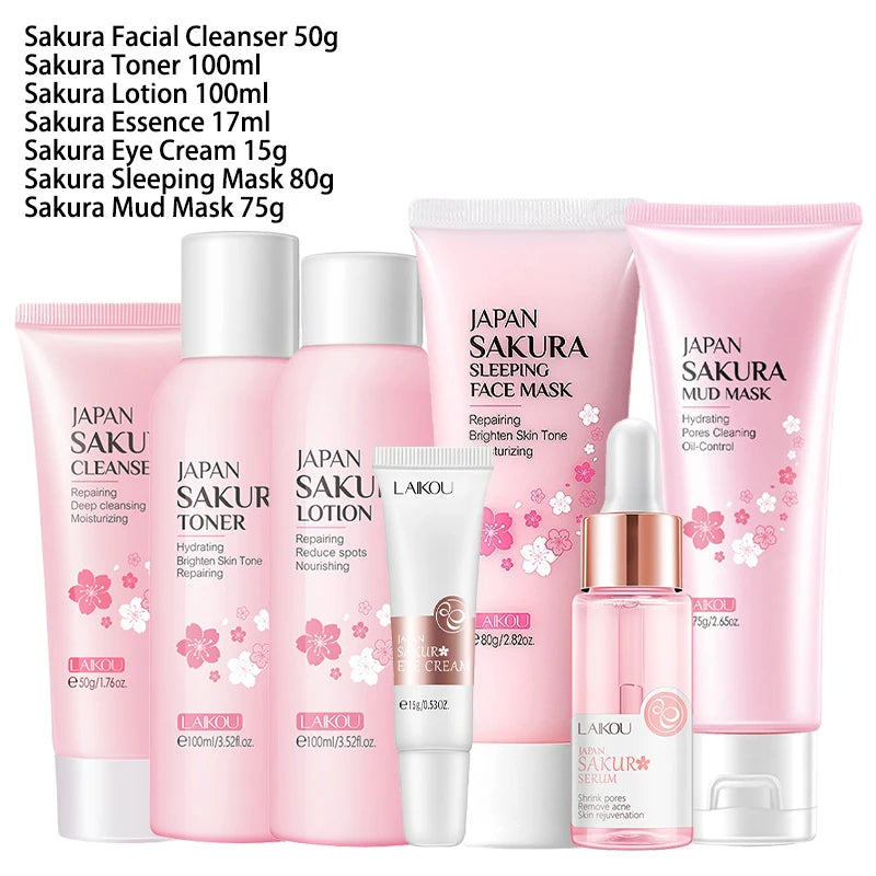Facial Products Kit LAIKOU Sakura Skin Care Set