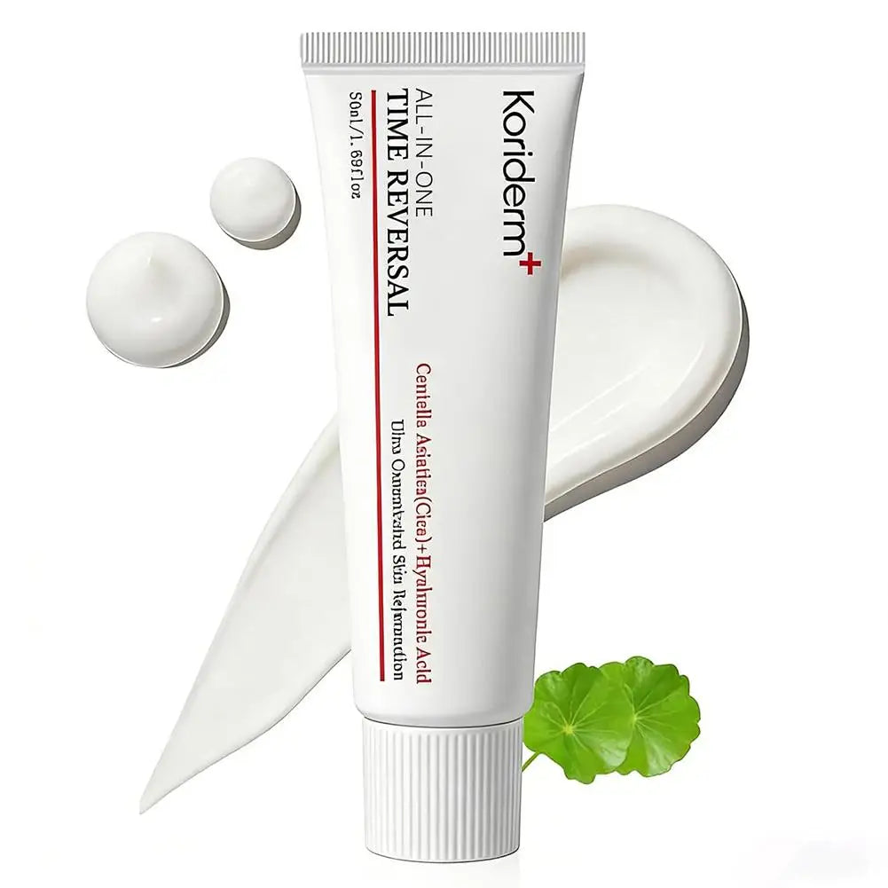 Koriderm Centella Asiatica Hyaluronic Acid Cream, Time Reversal, Anti-Aging, Fast-Absorb, Firming & Brightening Facial Skin Care