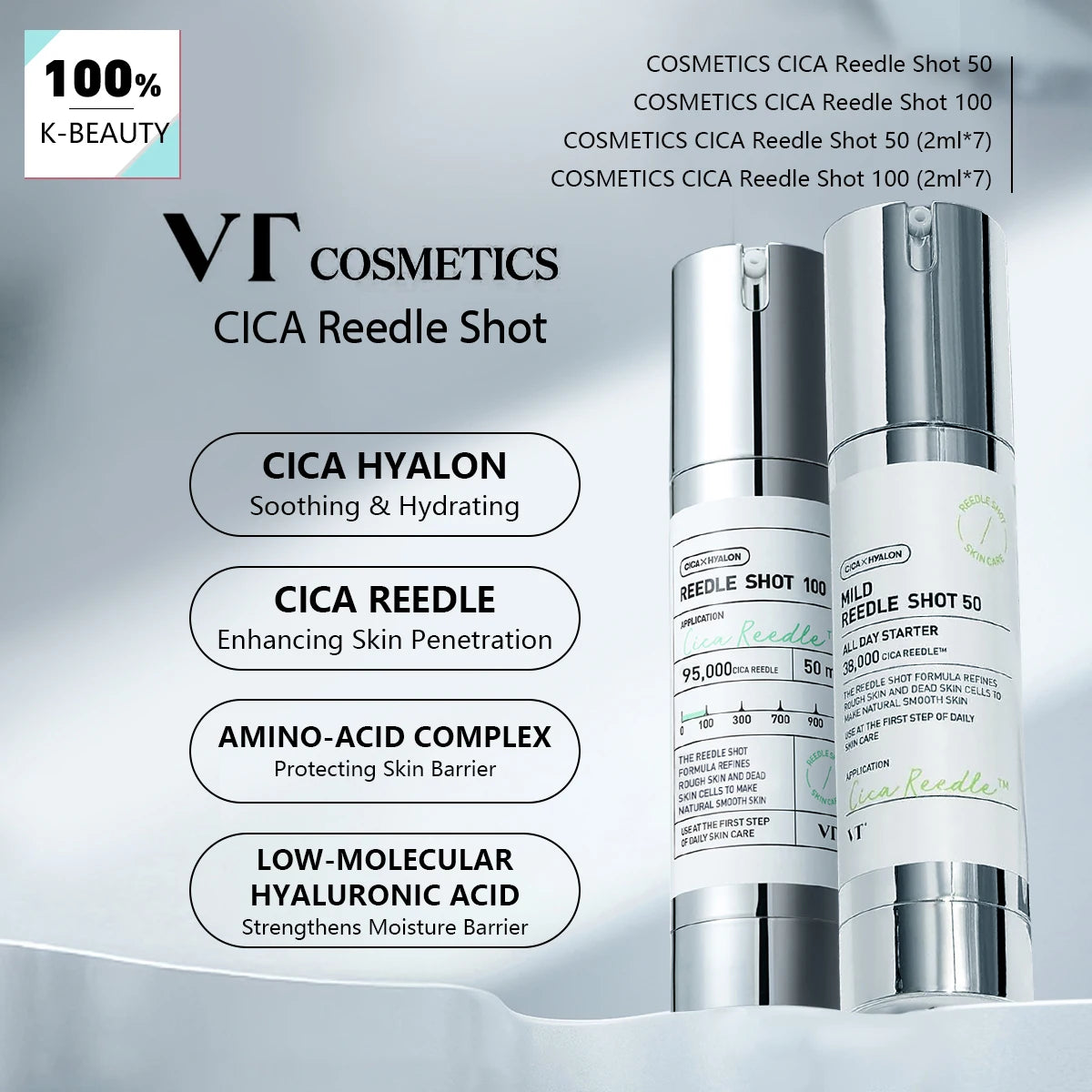 VT CICA Reedle Shot – Centella Asiatica Essence for Deep Hydration & Skin Recovery