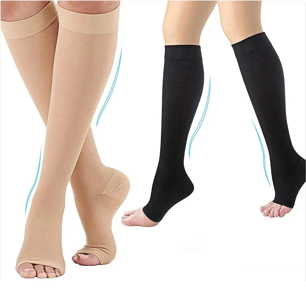 Compression MedLine – Chaussettes de contention ouvertes aux orteils