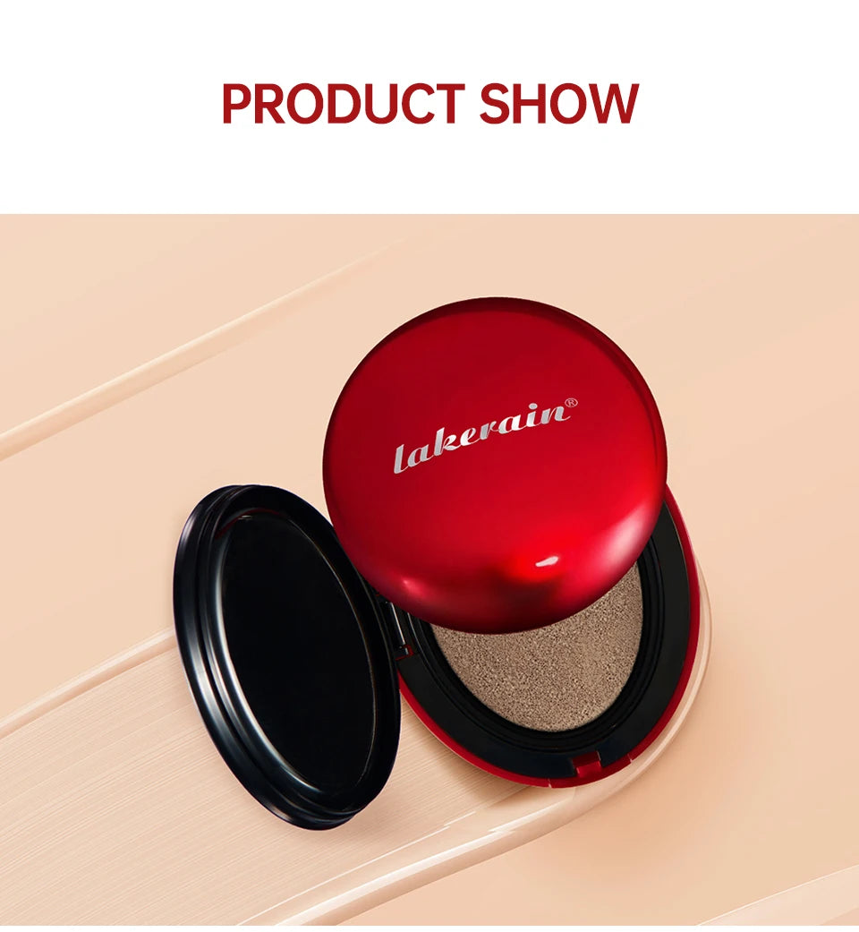 Lakerain Cushion Foundation Sunscreen Waterproof Long-lasting Brighten Foundation Cream Women Base Makeup Face Korean Cosmetics