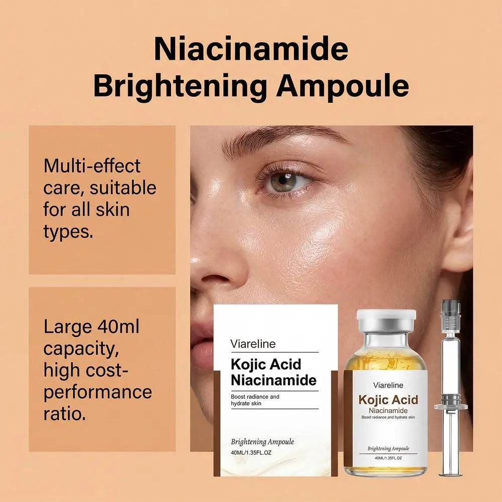 Kojic Acid Infused Face Ampoule Niacinamide Brightening Serum Deep Hydrating Moisturizing Nourishing Daily Glow Skin Care