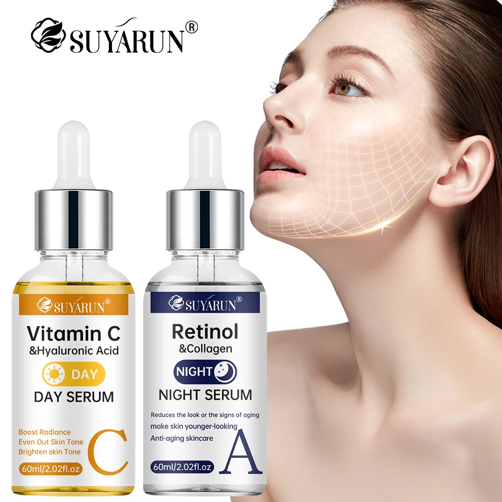 SUYARUN Vitamin C Day & Retinol Night Serum – 2‑in‑1 Brightening & Repair