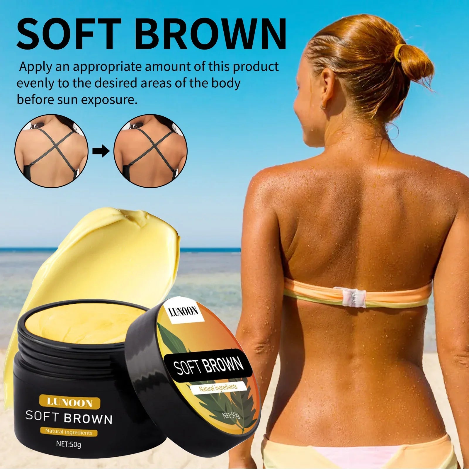 Self‑Tanning & Suntan Shield Cream – Long‑Lasting Face & Body Bronzer for a Natural Sun‑Kissed Glow