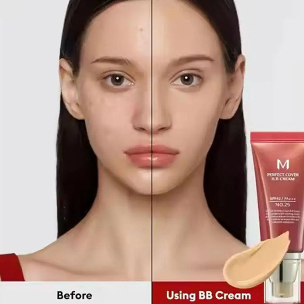 Matte Full‑Coverage BB + CC Liquid Foundation – Concealer, Oil‑Control & Brightening Face Base