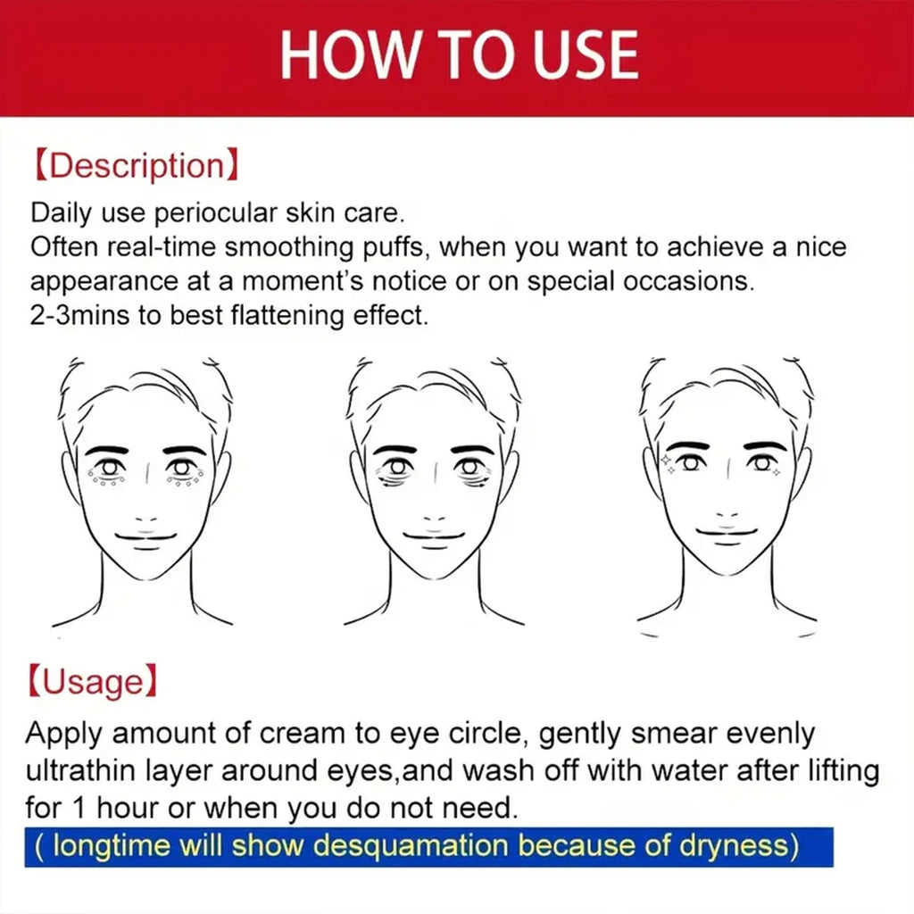 Instant Lift Eye Cream – Softens, Smooths & Firms the Eye Area for Men and Women (20g)
