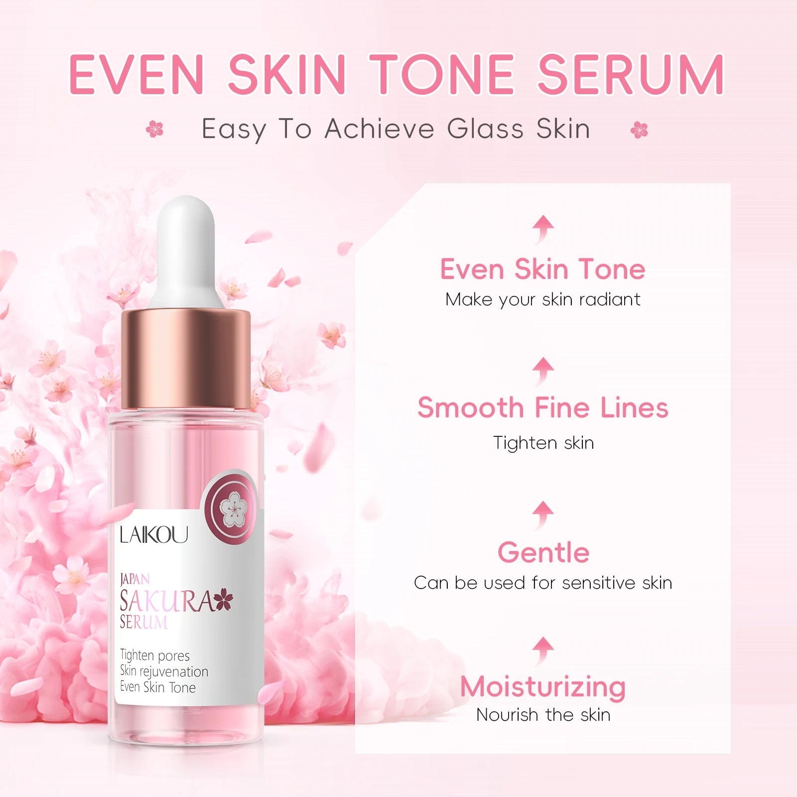 LAIKOU Japan Sakura Serum 30ml Anti-Aging Facial Serum Improves Overall Completion Face Essence Reduce Fine Lines