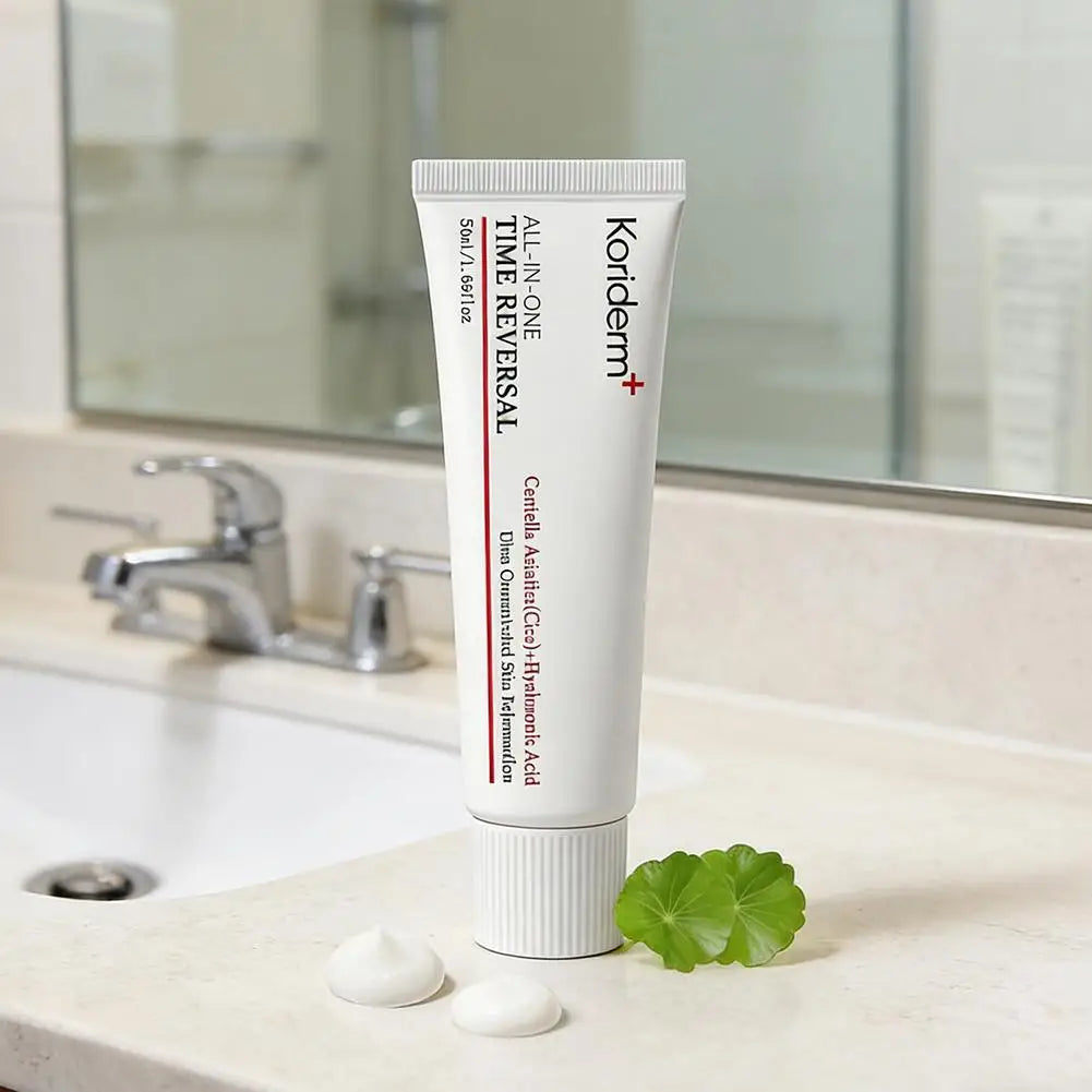Koriderm Centella Asiatica Hyaluronic Acid Cream, Time Reversal, Anti-Aging, Fast-Absorb, Firming & Brightening Facial Skin Care