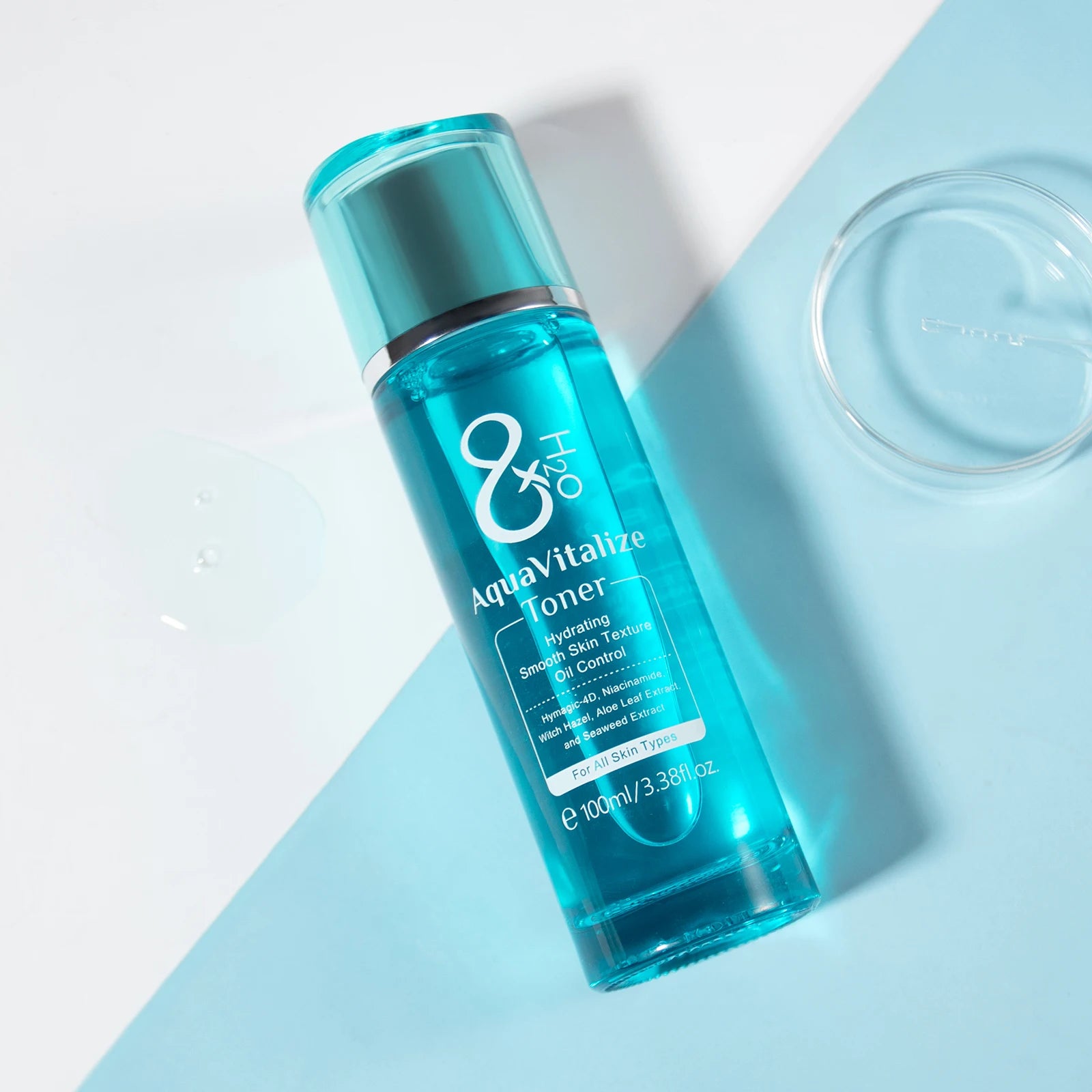 Quiyum 8X H2O AquaVitalize Toner 100ml Hydrating Oil Control Refreshing Facial Lotion Smooth Skin Daily Skin Care