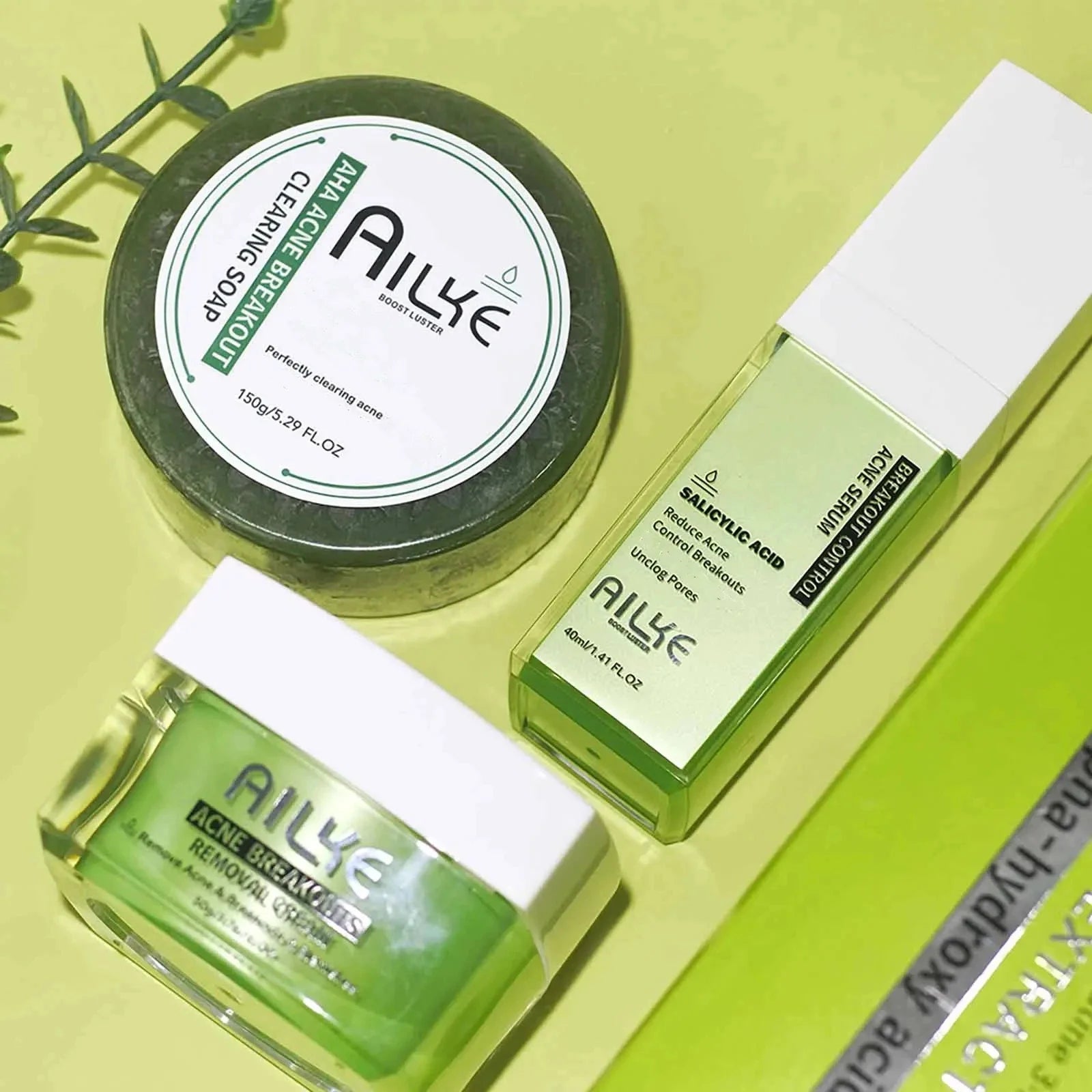 AILKE Acne Removal Face Care Set, Anti Acne-Prone Skin, Pimples, Control Breakouts, Unclog Pores, For Women and Men
