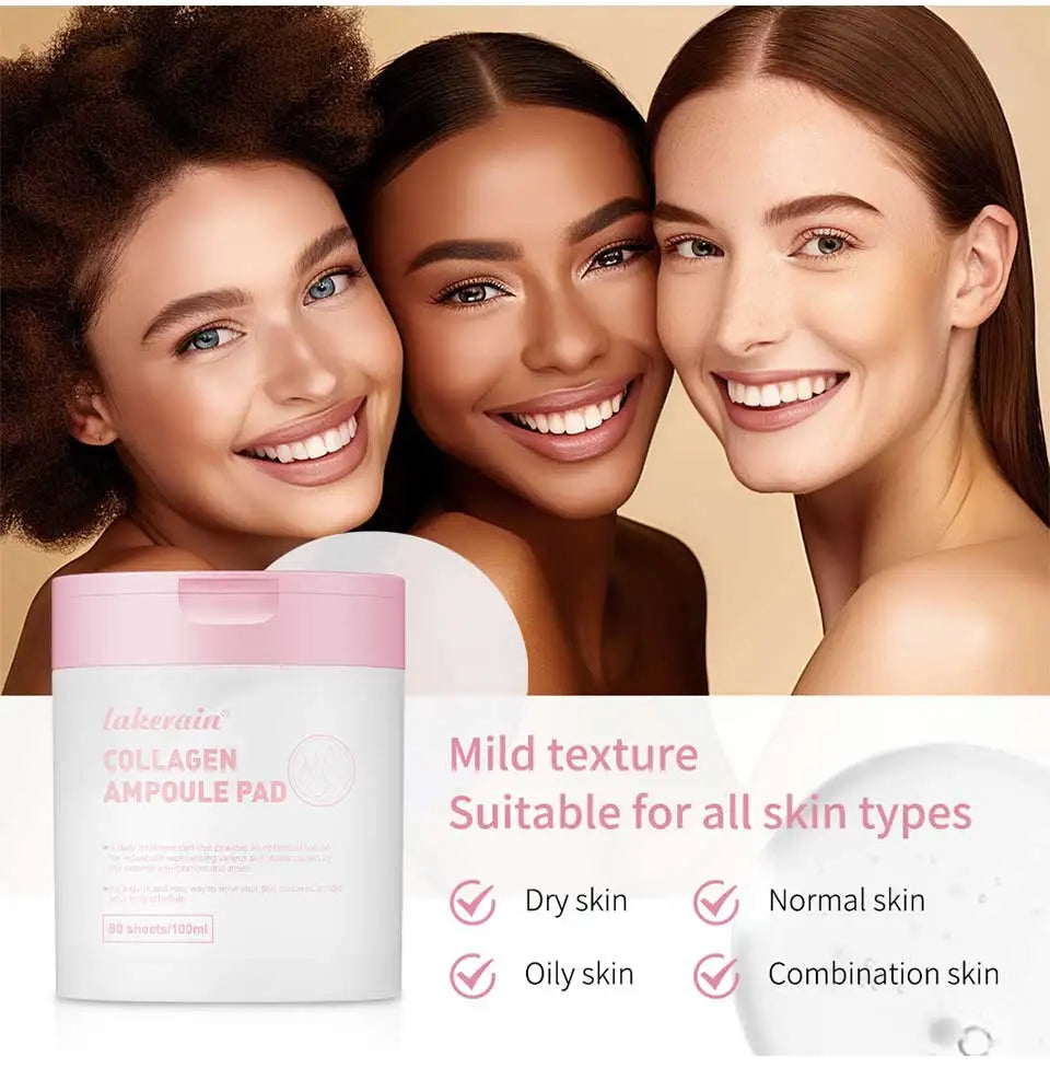 80 Sheets/ 100ml Toner Cotton Pads For All Skin Types, Tighten Skin Improve Fine Lines, Calm Balance Acne And Sensitive Skin