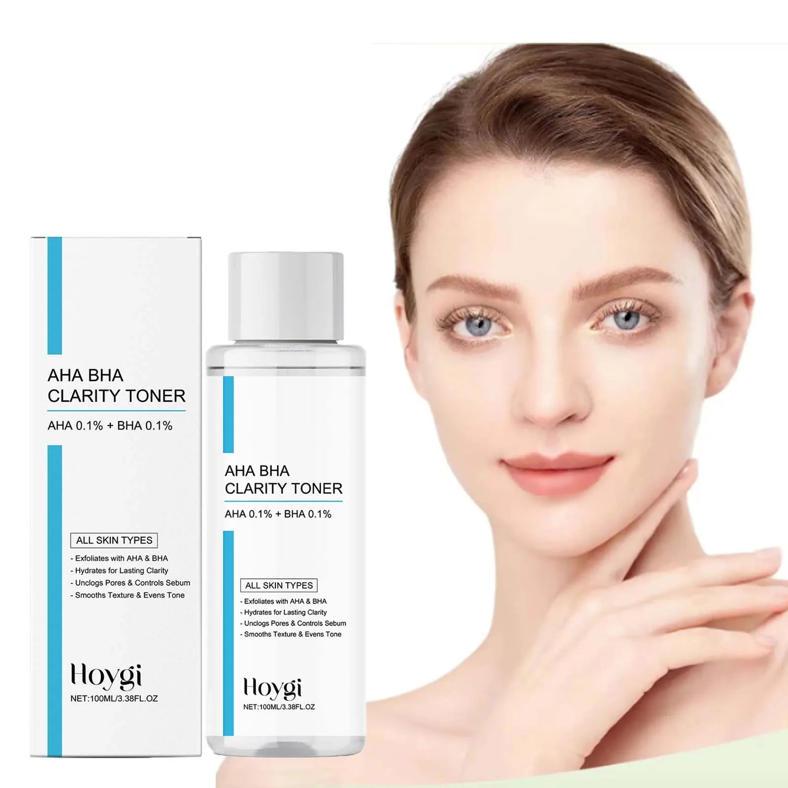 AHA BHA Gentle Exfoliating Toner — Pore Refining & Hydrating Facial Essence
