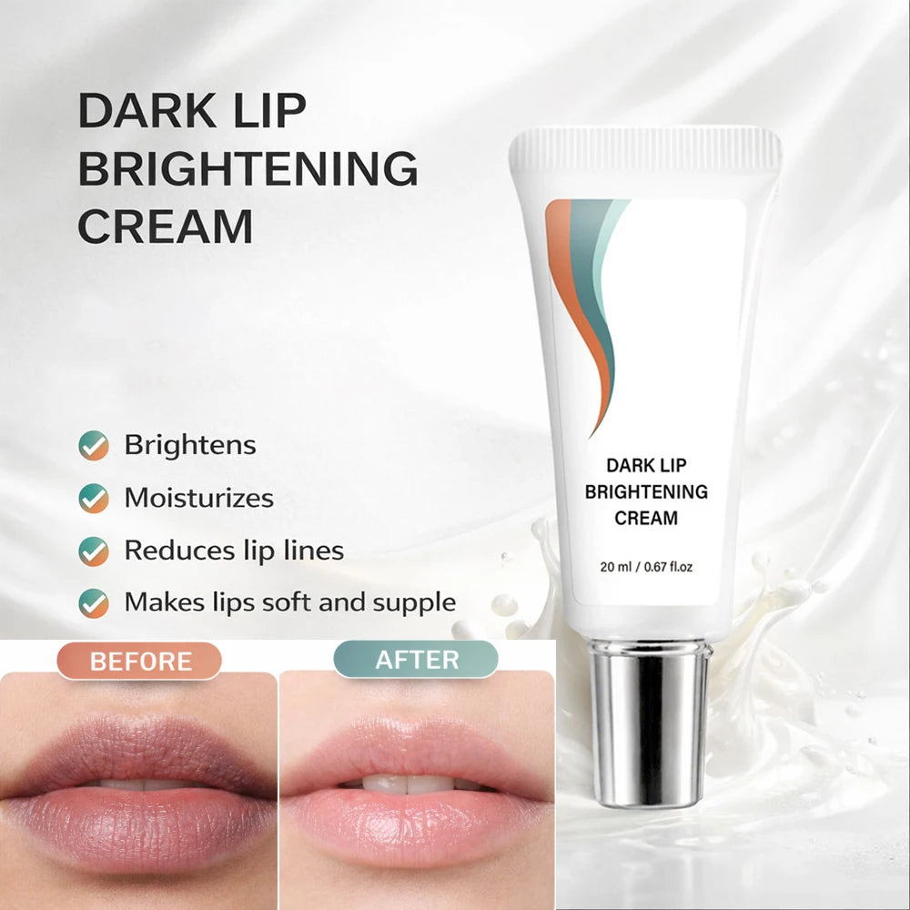 Dark Lip Brightening Cream 20ml/0.67fl oz Gentle Hydrating Lip Care Balm Unisex Lip Primer Lip Tone Enhancer Moisturizing Daily