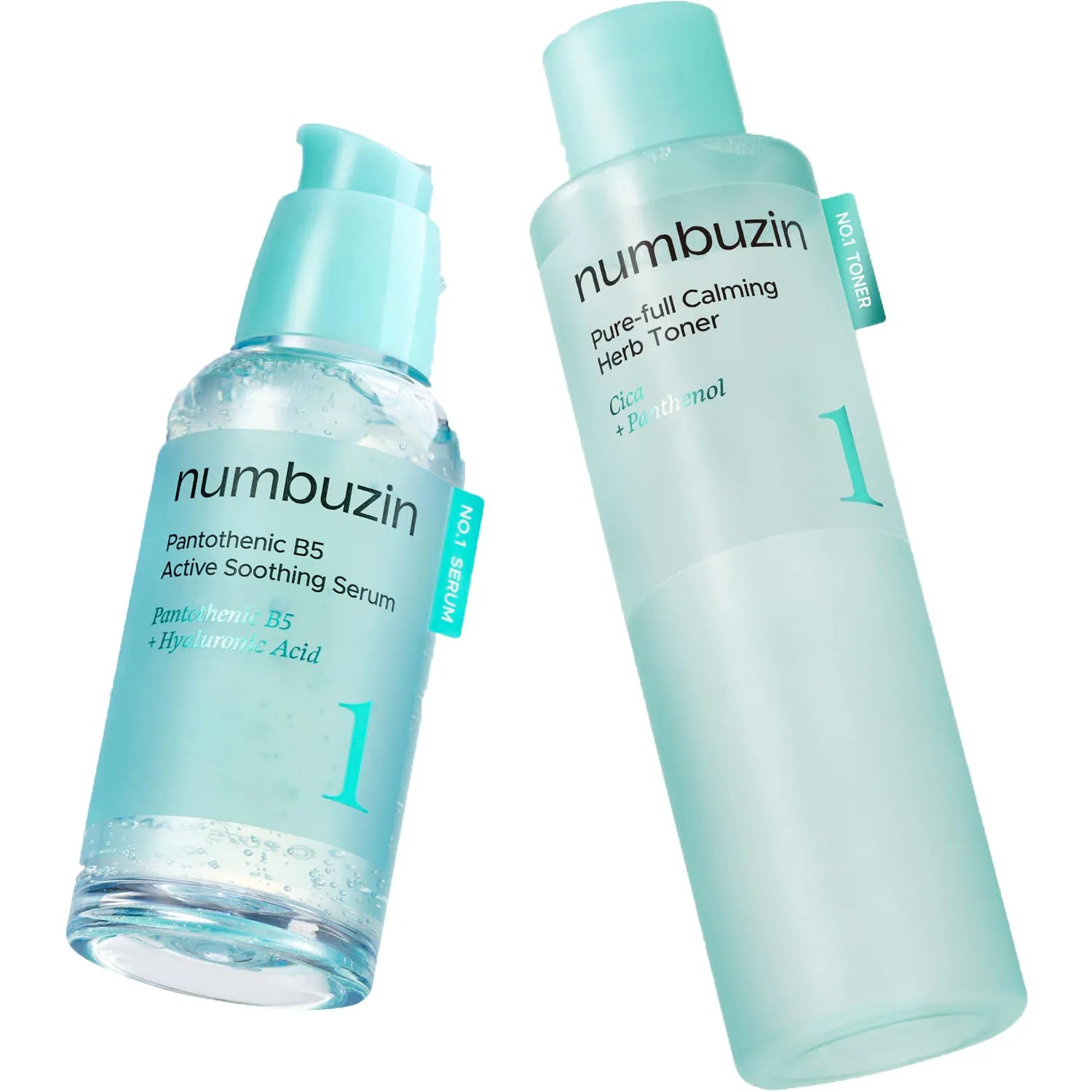numbuzin No.1+SerumSheet Mask+Calming Herb Toner Soothing Hydrating Centella Controls Excess Oil Reduces Redness Care Skin