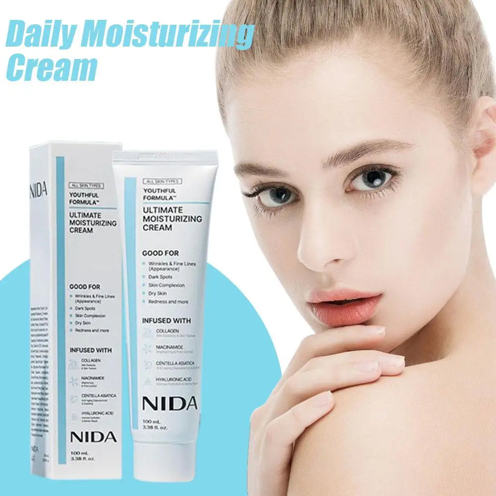 NIDA Ultimate Moisturizing Cream Anti-Aging Repairing Calming Pore Moisturizer Repair Redness Whitening Essence Skin Care