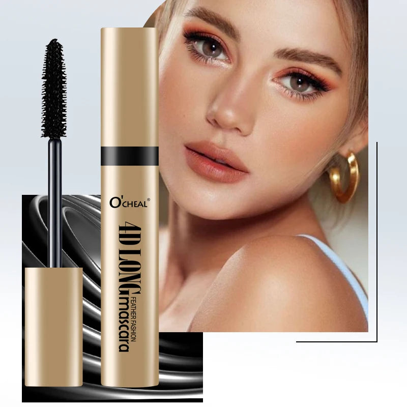 O’CHEAL 3D Silk Black Mascara – Thick, Curled & Lengthened Lashes with Precision Lash Brush