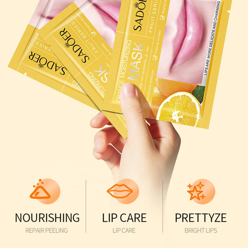 Fruits Lip Mask Moisturizing Nourishing Collagen Lip Patches Plump
