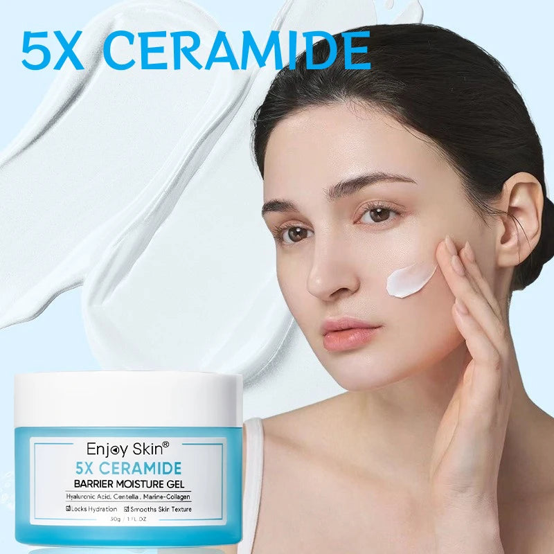 Ceramide Facial Skincare Series – Soothing Toner, Moisturizing Cream, Low‑pH Cleanser, Barrier Serum & Hydration Gel