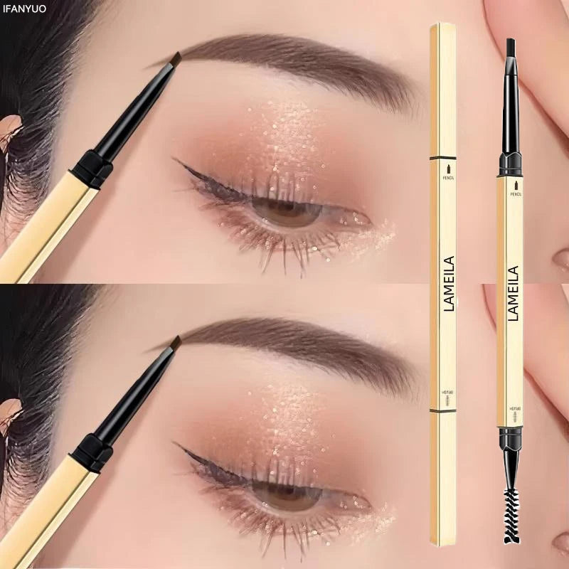 Double‑Head Brow Pencil & Brush – Long‑Wear, Smudge‑Proof Eyebrow Pen for Defined Brows