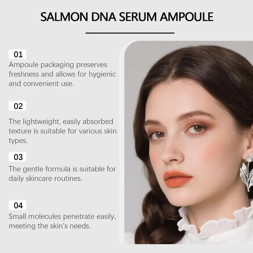 Korean Salmon Ampoule Serum Pure Peptide Powerful Firming Anti-Aging Essence Lotion Effectively Tightens Moisturizes Skincare