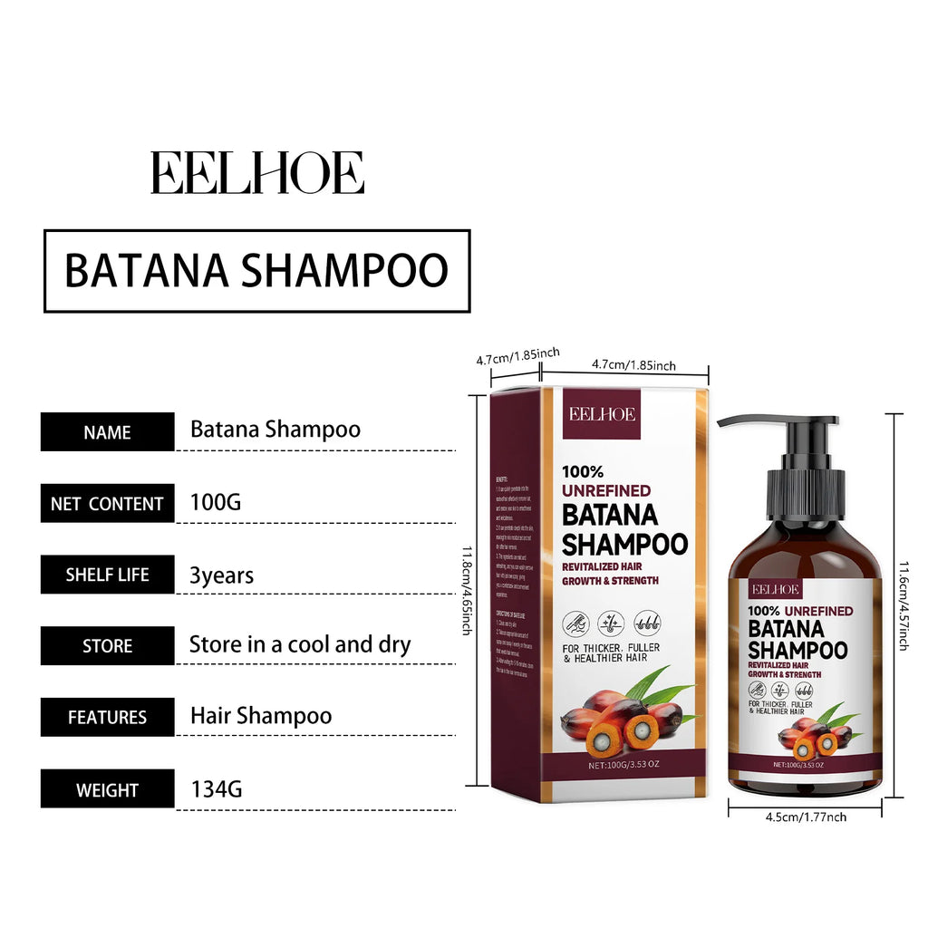 Batana Oil Shampoo Deep Cleaning Moisturizing Smooth Anti Frizzy Repair Damaged Hair Regulate Scalp Oil Regrowth Hair Care Set