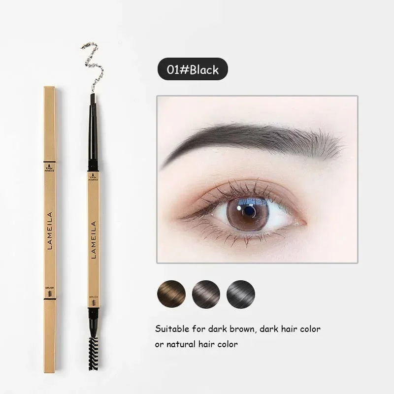 Double‑Head Brow Pencil & Brush – Long‑Wear, Smudge‑Proof Eyebrow Pen for Defined Brows