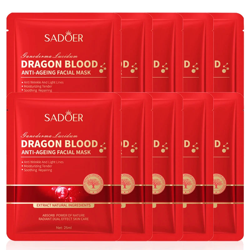 SADOER Dragon Blood Facial Masks for Face Moisturizing Anti-aging Hydrating Face Mask Facial Skin Care Products