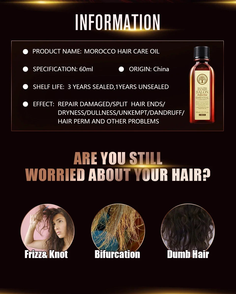 LAIKOU Argan Hair Oil – Anti‑Frizz & Deep Repair.