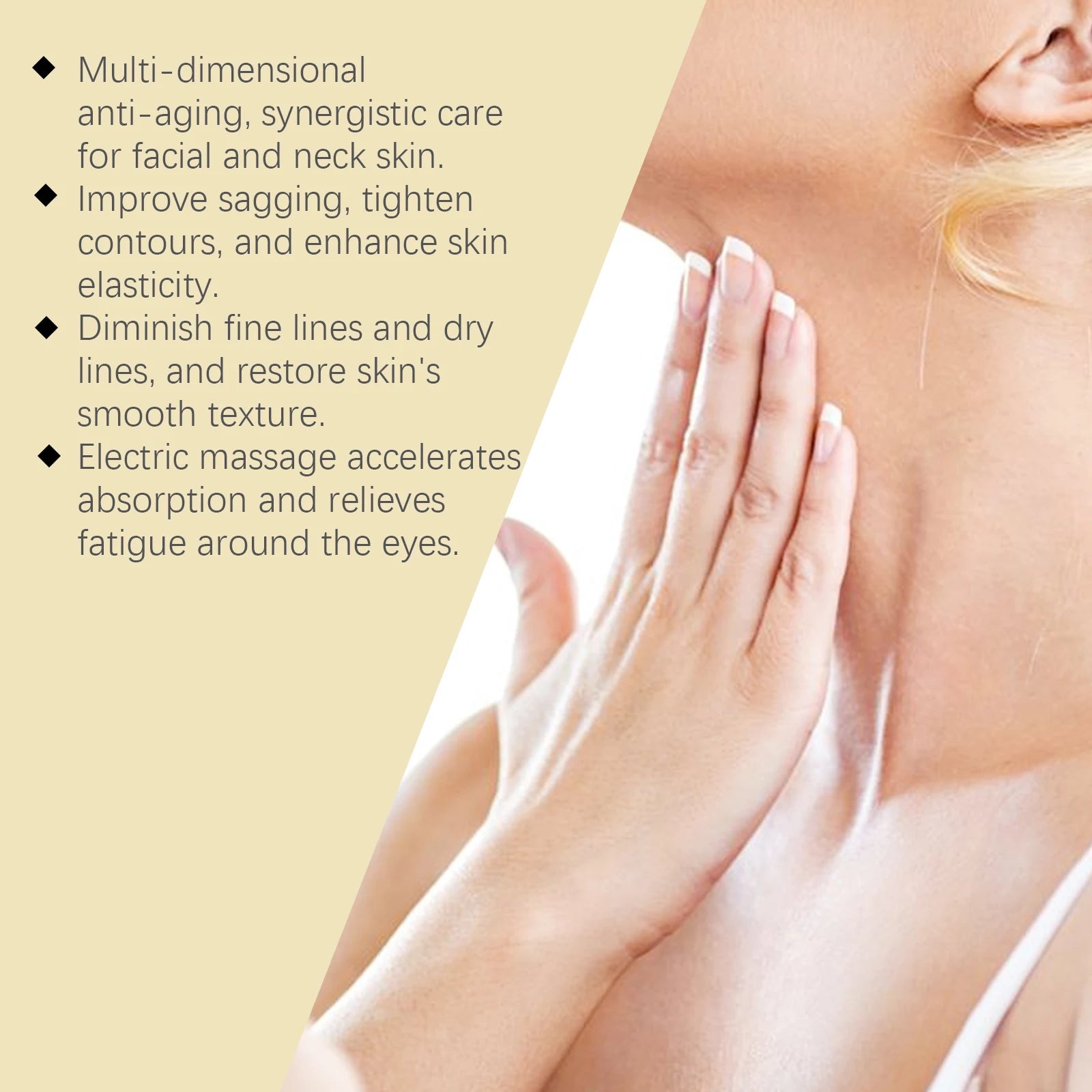 Anti-Aging Firming Skin Care Moisturizer Increase Skin Elasticity Remove Wrinkles Electric Massage Polypeptide Firming Eye Cream