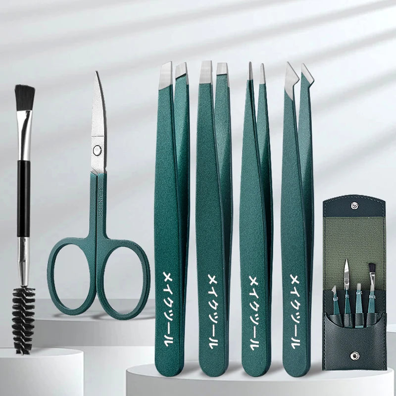 Beauty Tools Eyebrow Tweezer Stainless Steel Hair Removal Clip for Eyelash Extension Tweezer Colorful Professional Make