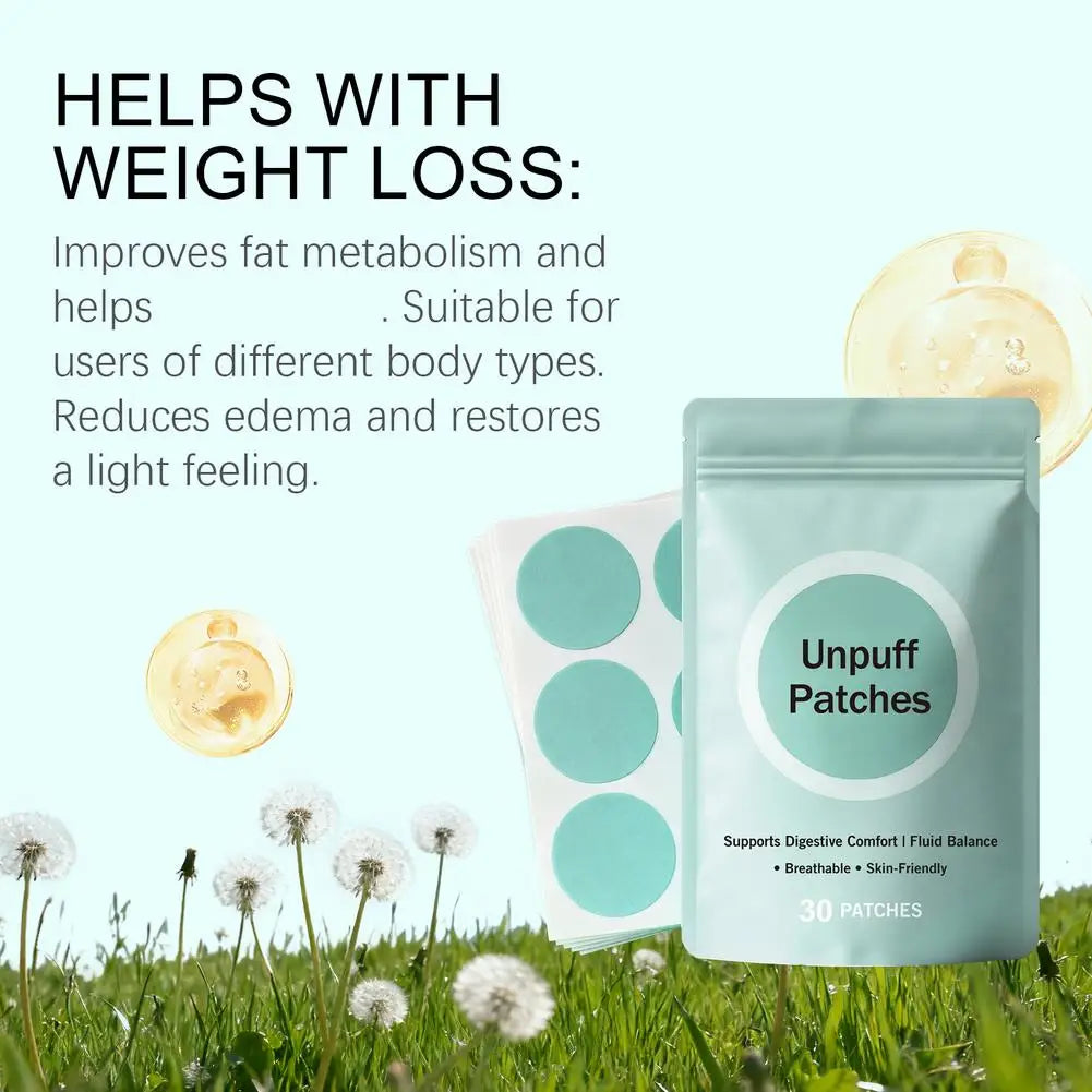 30 UnPuff PATCHES Supports Naturally Plant Ingredients Comfort