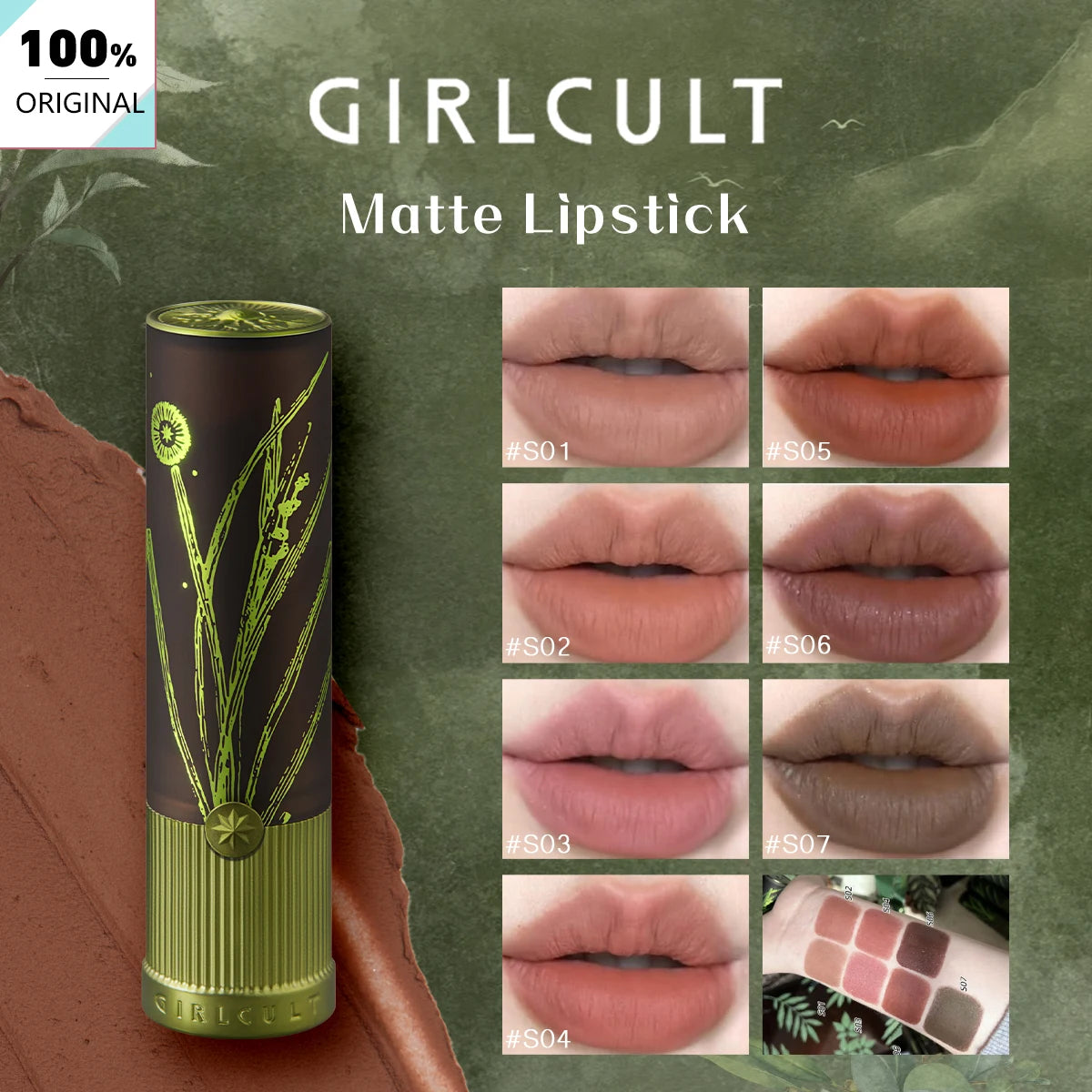Girlcult Matte Lipstick – Silky Cream Texture, Lightweight Non‑Drying, Soft‑Focus Finish & Long‑Lasting Wear