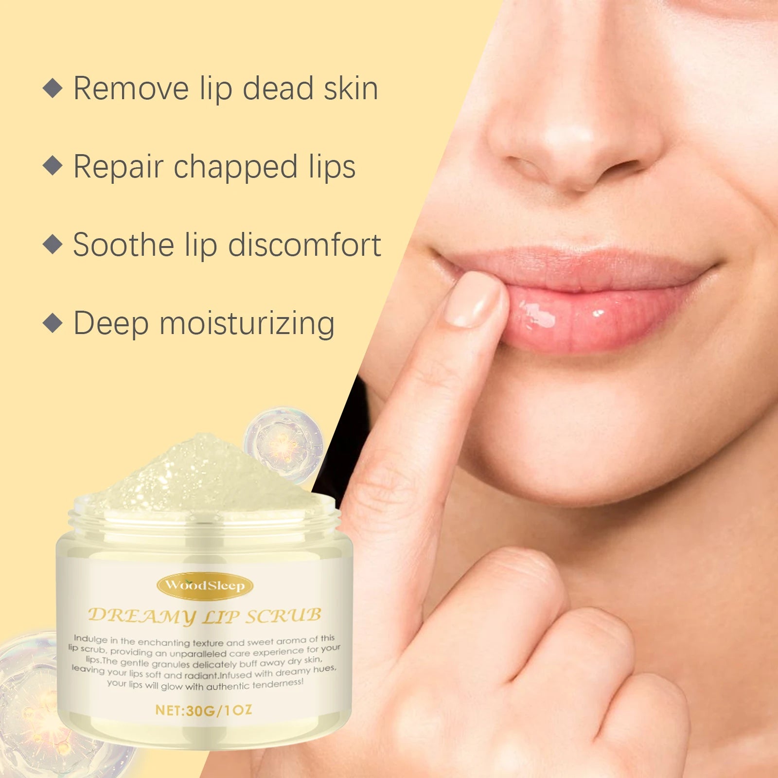 Coconut Vanilla Lip Scrub Exfoliating Even Lip Color Remove Dead Skin Repair Chapped Lip Deep Moisturizing Plump Lip Skin Care