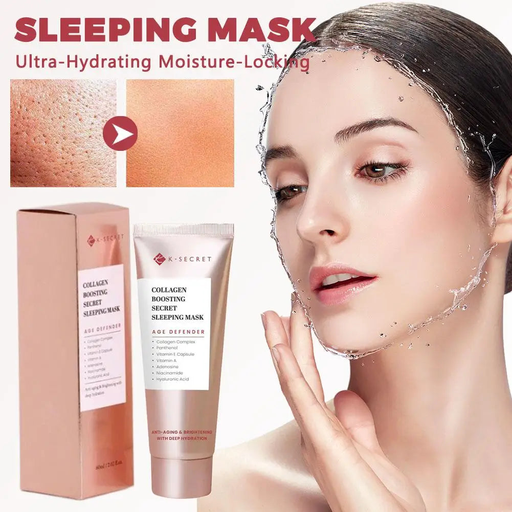 K-SECRET Korean Deep Collagen Mask Peel Off Mask Face Anti Wrinkle Lifting Skin Care Masks Pack Night Wrapping  Overnight Skin