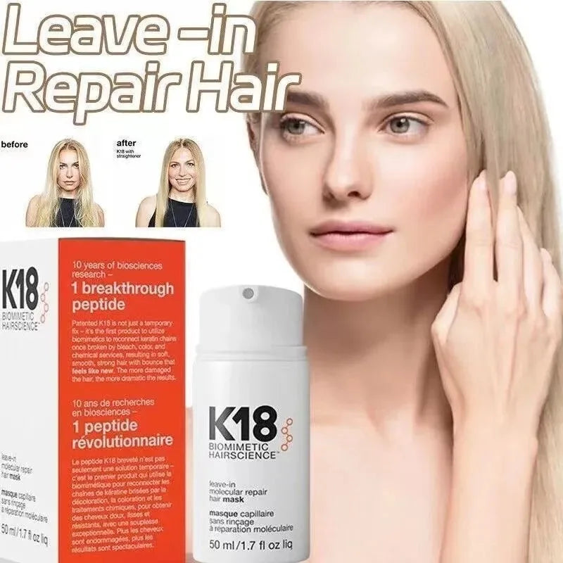 K18 Leave‑In Molecular Keratin Repair Hair Mask 50ml – Deep Treatment for Soft, Restored & Damage‑Free Hair