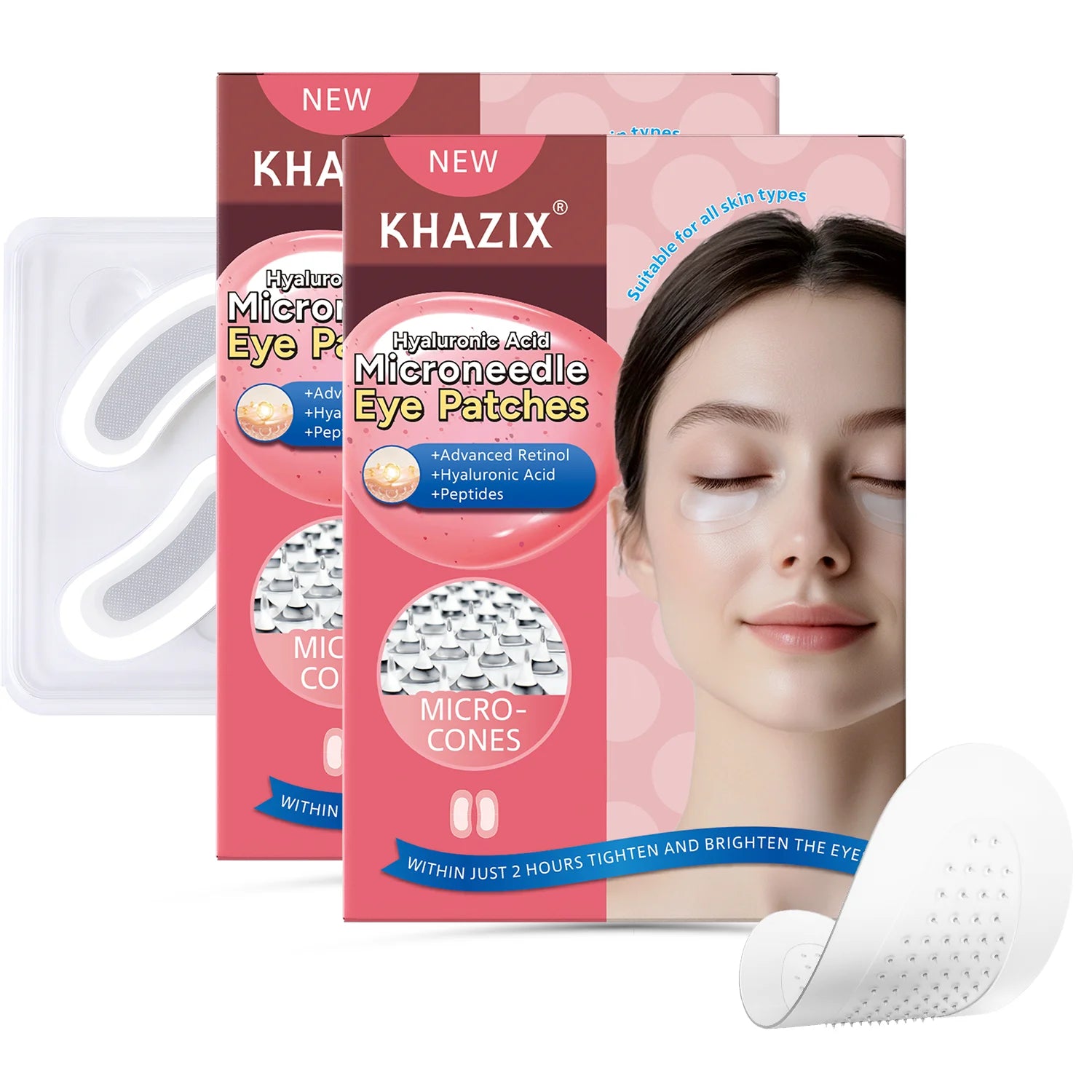 Retinol microneedle patches for targeted wrinkle care.