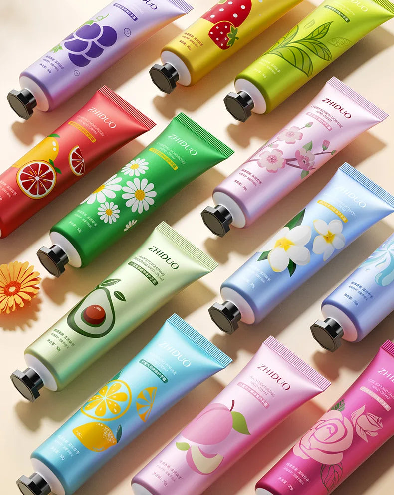 Fruity & Flowery Hand Cream Set – 10pcs Deep Moisturizing, Nourishing & Anti‑Aging Care Kit