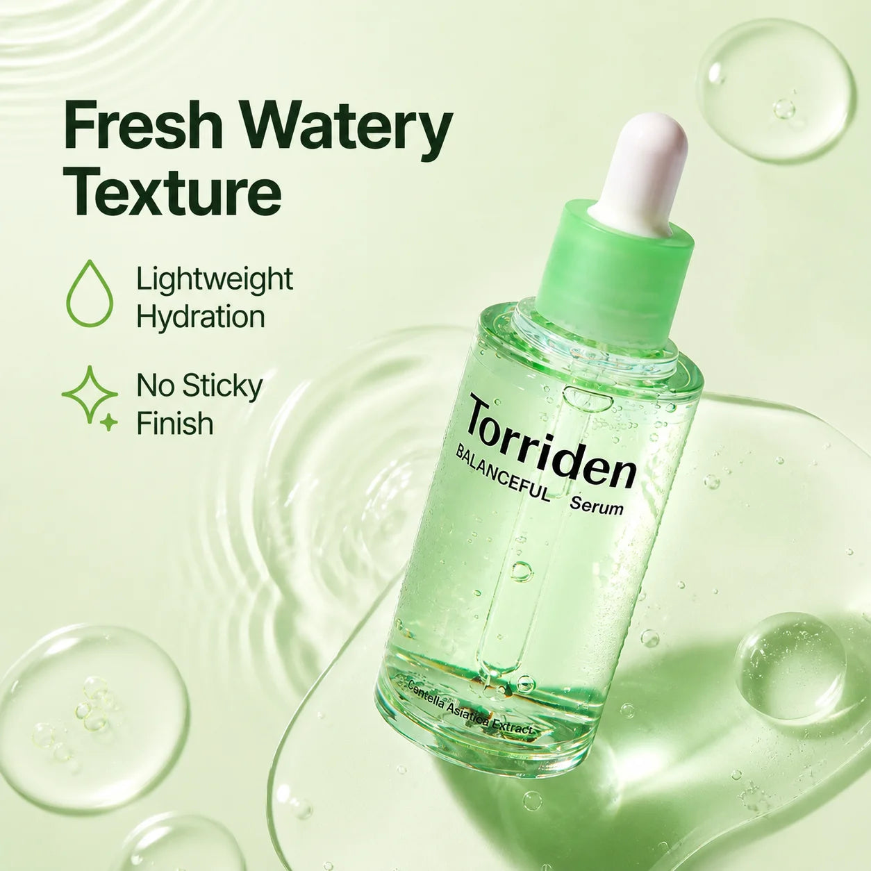 Torriden Cica Soothing Serum 50ml Hyaluronic Acid Serum 50ml,Refreshing & Non-Sticky,Korean Skincare Korean Makeup Lightweight
