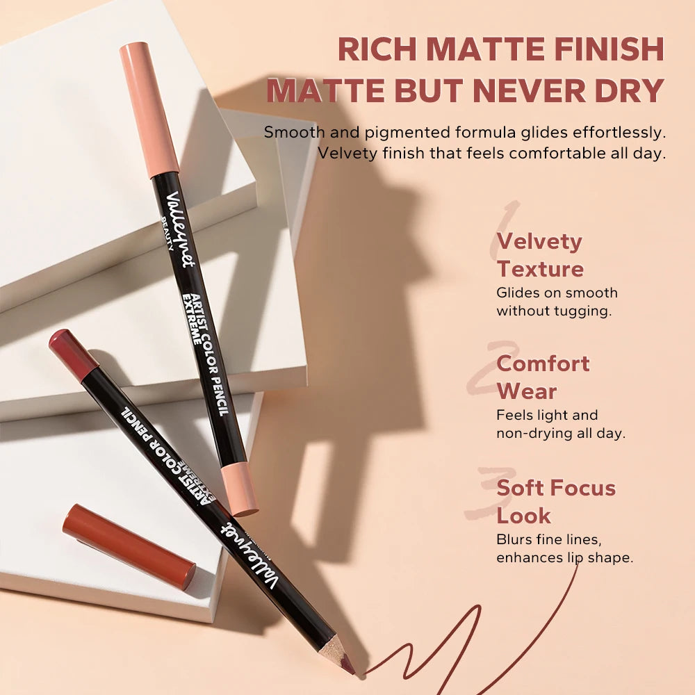 Set lip liner set and eyeliner set Nude Brown Collection