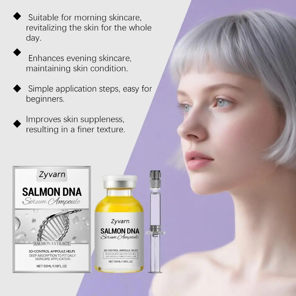 Korean Salmon Ampoule Serum Pure Peptide Powerful Firming Anti-Aging Essence Lotion Effectively Tightens Moisturizes Skincare