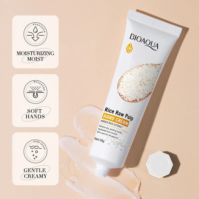 BIOAQUA White Rice Hand Cream – Deep Moisture, Whitening & Anti‑Aging Care