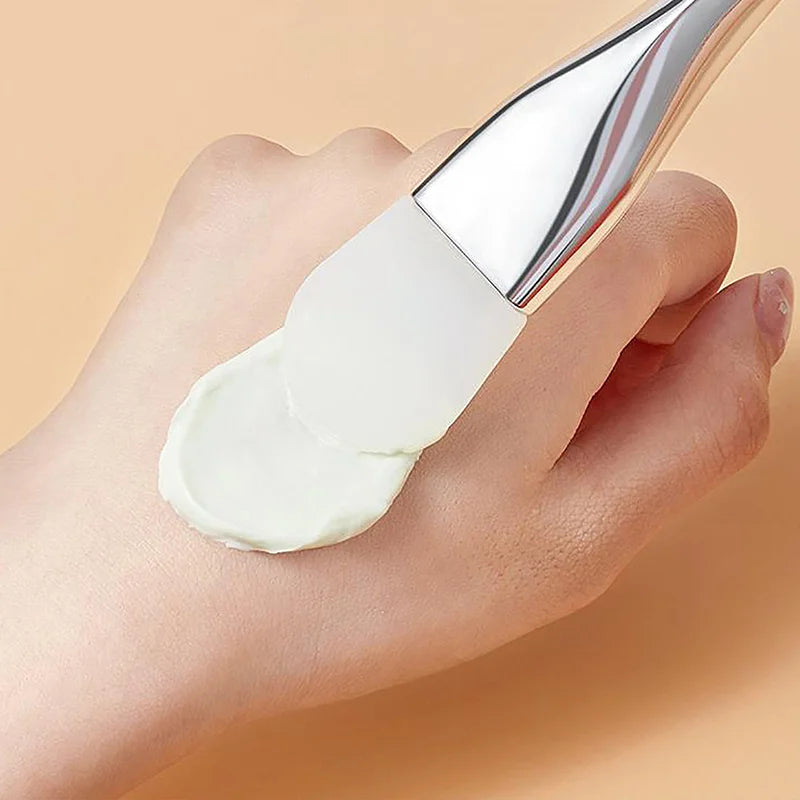 Double‑Head Silicone Facial Mask Brush – Mud Mask Applicator & Face Cleaning Scraper for Skincare