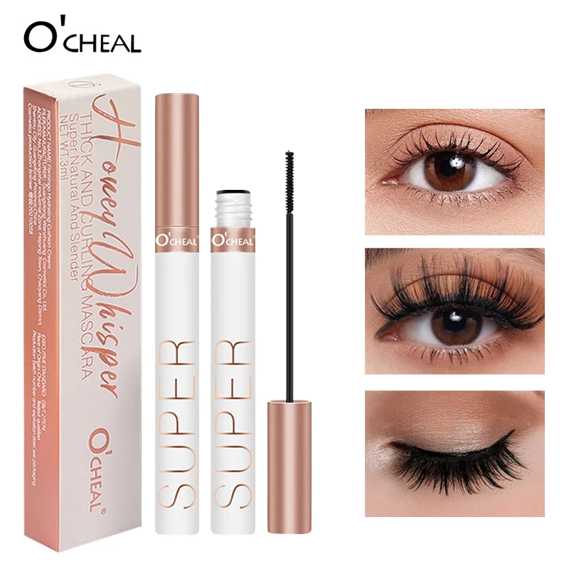 O’CHEAL 3D Silk Black Mascara – Thick, Curled & Lengthened Lashes with Precision Lash Brush