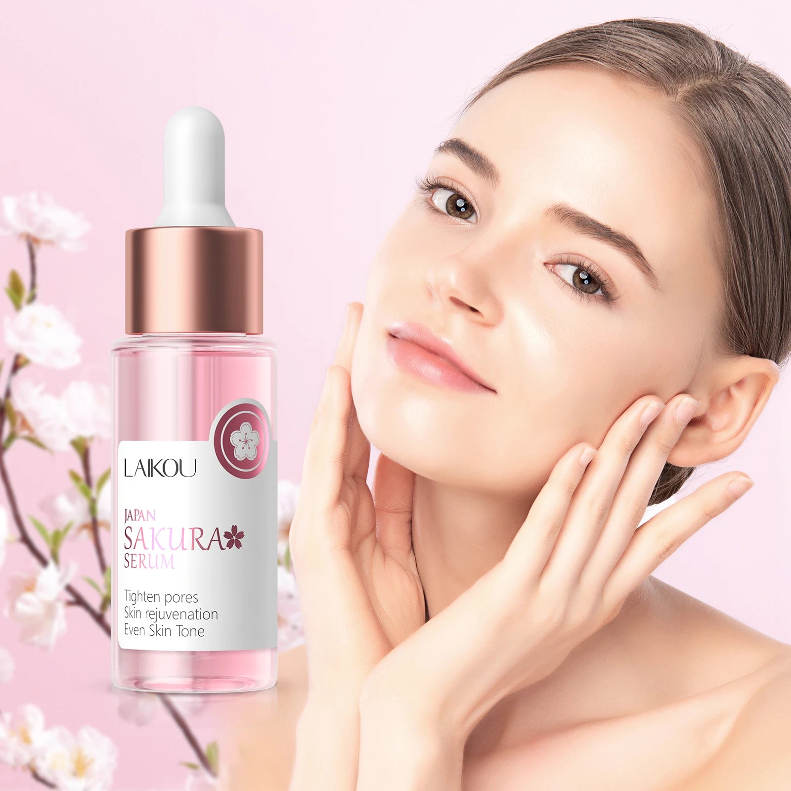 LAIKOU Japan Sakura Serum 30ml Anti-Aging Facial Serum Improves Overall Completion Face Essence Reduce Fine Lines